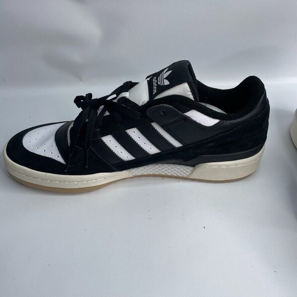 Adidas Shoes Mens 12 Forum Low CL Black White Gum Oreo Trifold Sneakers‎ ID6857 - Picture 5 of 9